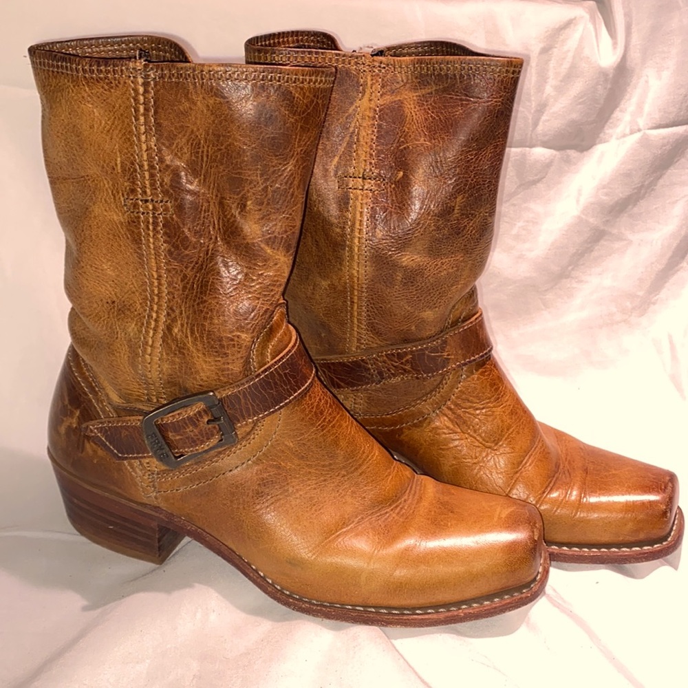 Frye Boots Luggage Brown Color